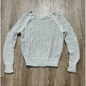 Bar 111 Womens Metallic Pullover Sweater Silver Sz Medium